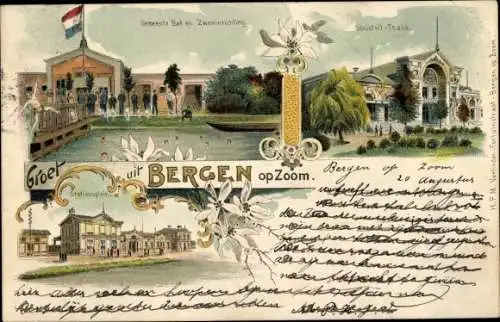 Litho Bergen op Zoom Nordbrabant, Thalia, Schwimmbad, Bahnhof