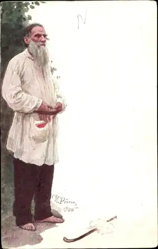 Künstler Ak Leo Tolstoi, Portrait