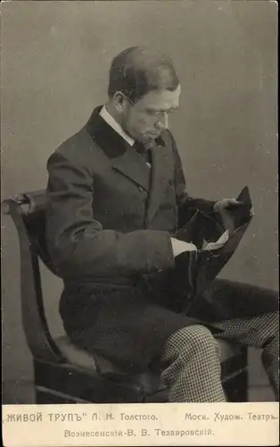 Ak Moskau Russland, Theater, Der lebende Leichnam, Lew Tolstoi