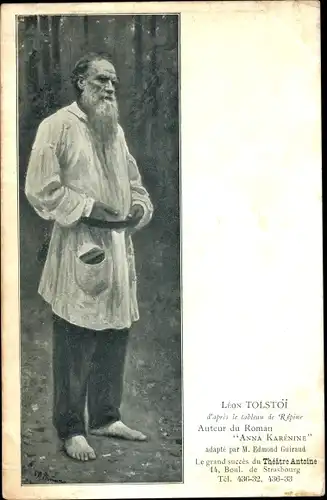 Künstler Ak Leo Tolstoi, Anna Karenina