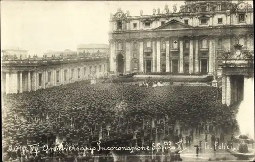 Ak Papst Pius XI., Incoronazione