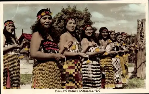 Ak Rotorua Neuseeland, Maori Poi Dancers