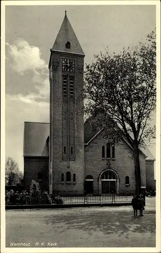 Ak Wernhout Nordbrabant Niederlande, R. K. Kerk