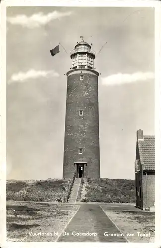 Ak De Cocksdorp Texel Nordholland Niederlande, Vuurtoren, Leuchtturm