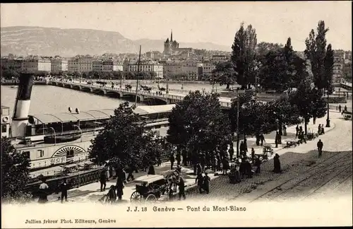 AK Genf Genf Stadt, Mont-Blanc-Brücke