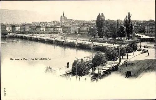 AK Genf Genf Stadt, Mont-Blanc-Brücke