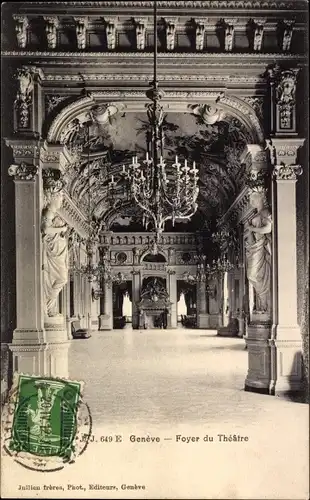 Ak Genf Genf Schweiz, Theater, Foyer