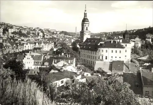 Ak Greiz im Vogtland, Unteres Schloss und Stadtkirche