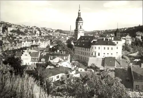 Ak Greiz im Vogtland, Unteres Schloss und Stadtkirche