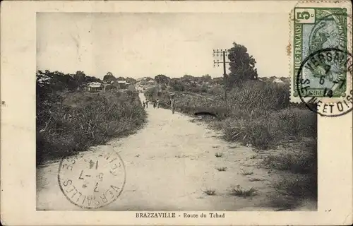 Ak Brazzaville Französisch Kongo, Straße nach Tschad