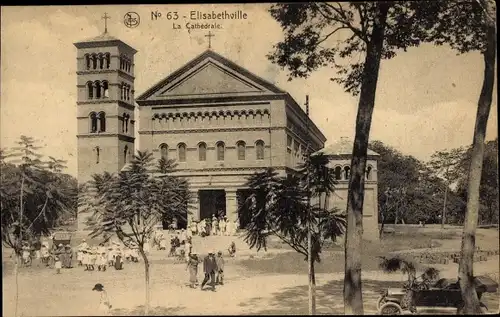 Ak Lubumbashi Elisabethville DR Kongo Zaire, Kathedrale