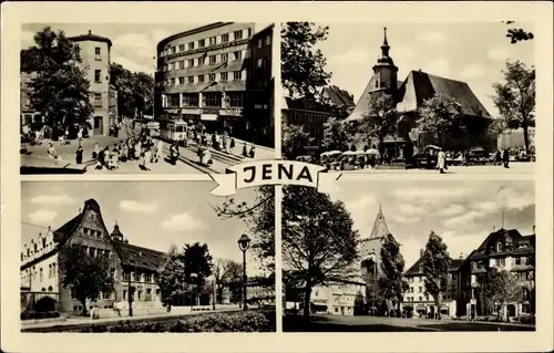 Ak Jena in Thüringen, Holzmarkt, Rathaus, Universität, Johannisplatz