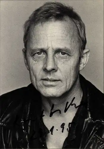 Ak Schauspieler Rolf Becker, Portrait, Autogramm, Lederjacke