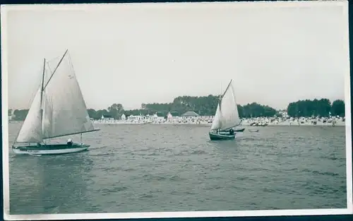 Foto Ostseebad Grömitz in Holstein, Strand, Segelboote