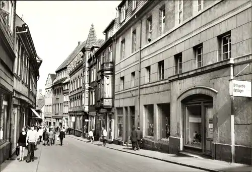 Ak Blankenburg am Harz, Lange Straße, Geschäfte, Passanten