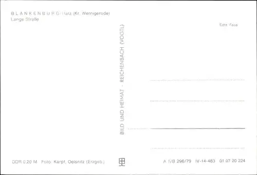 Ak Blankenburg am Harz, Lange Straße, Geschäfte, Passanten