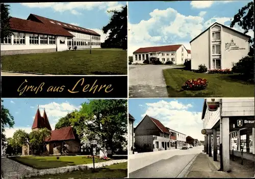 Ak Lehre in Niedersachsen, Kirche, Schule, Wohnhaus