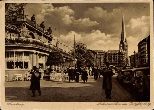 Ak Hamburg, Alsterpavillon, Jungfernstieg
