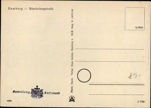 Ak Hamburg Mitte Altstadt, Mönckebergstraße, Straßenbahn, Passanten