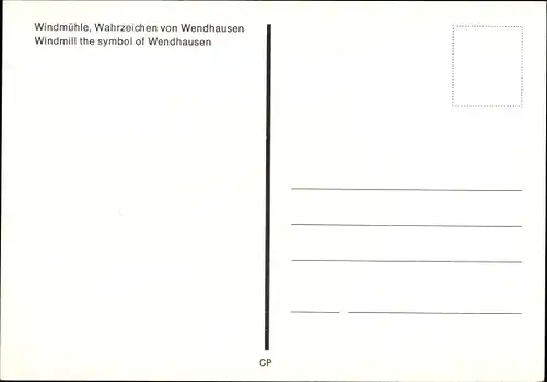 Ak Wendhausen Lehre in Niedersachsen, Windmühle, Wahrzeichen