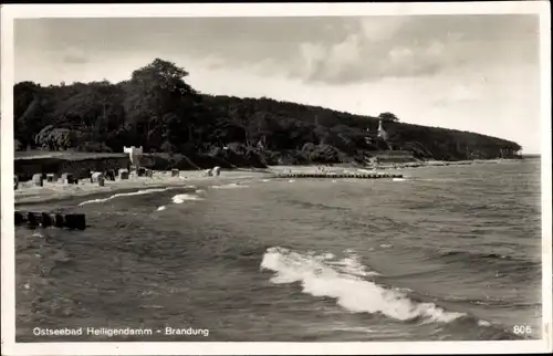 Ak Ostseebad Heiligendamm Bad Doberan, Brandung am Strand