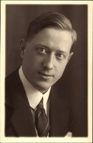 Foto Ak Schauspieler Karl Schmidt, Portrait, Autogramm 1924