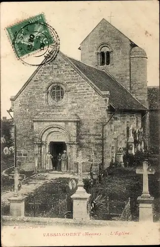 Ak Vassincourt Maas, Kirche