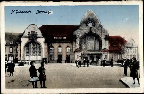 Ak Mönchengladbach am Niederrhein, Bahnhof