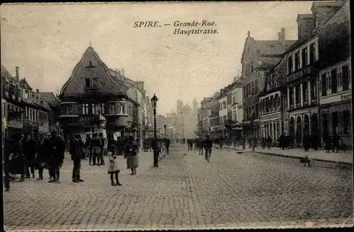 Ak Speyer am Oberrhein, Hauptstraße