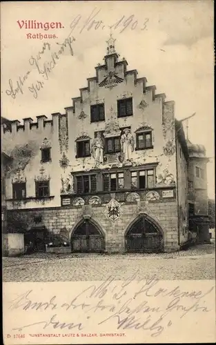 Ak Villingen im Schwarzwald, Rathaus