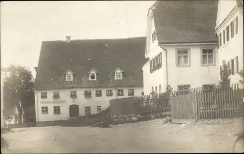 Foto Ak Kirchhaslach in Schwaben, Gasthaus, Bierbrauerei Alois Wuerstle