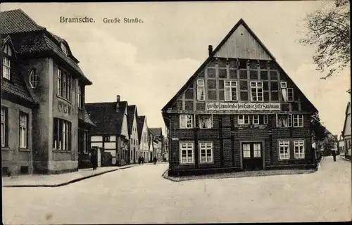 Ak Bramsche in Niedersachsen, Große Straße, Gasthof zum deutschen Hause