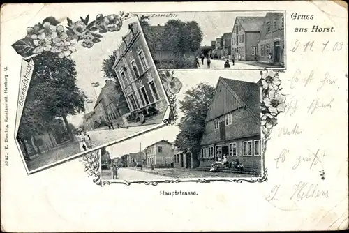 Ak Horst in Holstein, Bahnhofstraße, Hauptstraße