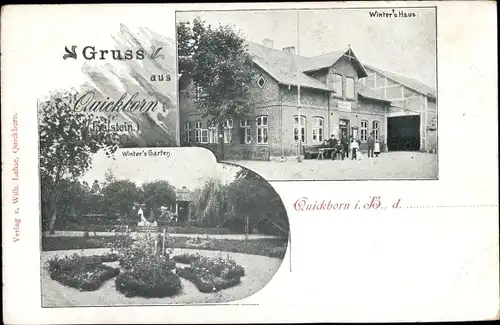 Ak Quickborn in Holstein, Winter's Haus, Winter's Garten