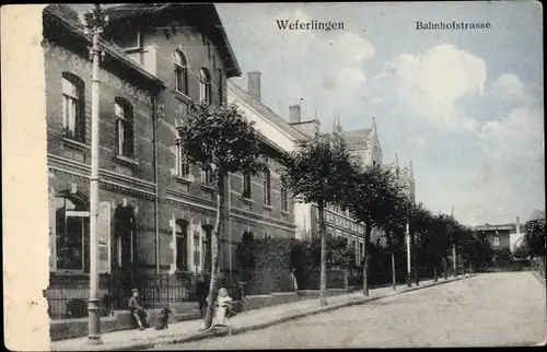 Ak Weferlingen in Sachsen Anhalt, Bahnhofstraße