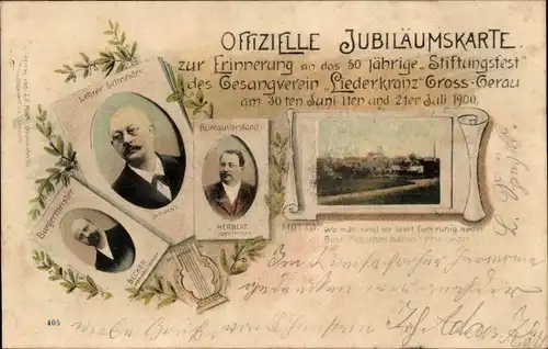 Ak Groß Gerau in Hessen, 50 jähriges Stiftungsfest Gesangverein Liederkranz 1900