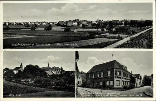 Ak Gräfenhausen Weiterstadt in Hessen, Ohly-Stift, Wirtschaft zum Ochsen