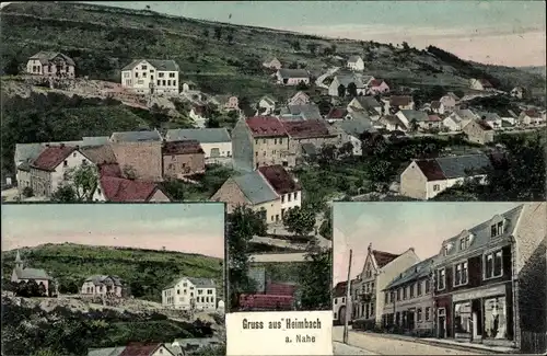 Ak Heimbach an der Nahe, Totalansicht