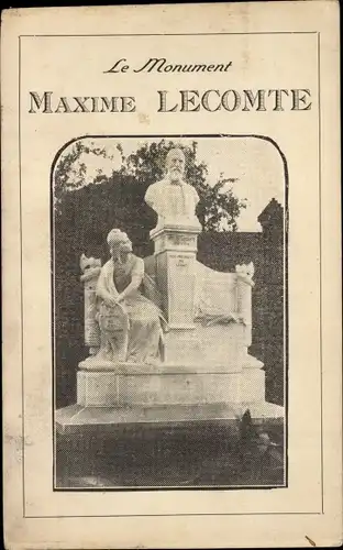 Ak Valenciennes Nord, Das Maxime-Lecomte-Denkmal