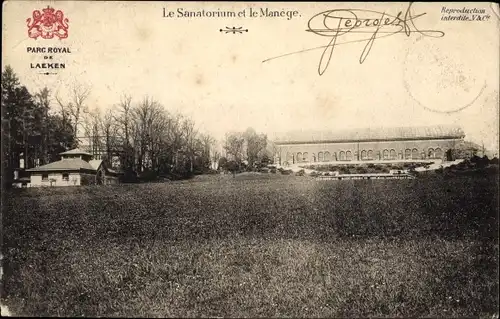 Ak Laeken Bruxelles Brüssel, Parc Royal, Le Sanatorium et le Manege