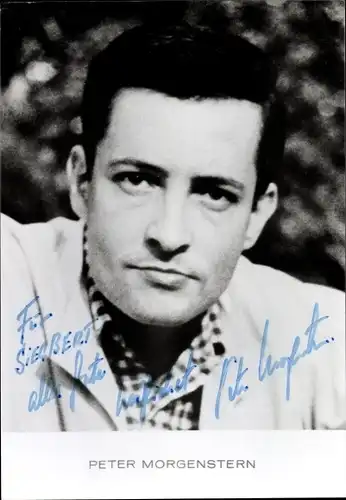 Ak Schauspieler Peter Morgenstern, Portrait, Autogramm