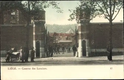 Ak Liège Lüttich Wallonien, Kaserne der Ulanen