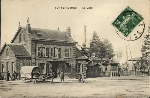 Ak Formerie Oise, Bahnhof