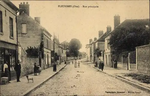 Ak Fleurines Oise, Hauptstraße
