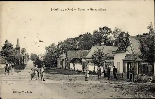 Ak Fouilloy Oise, Route de Grandvilliers