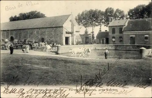 Ak Estrées Saint Denis Oise, Tranloy Farm