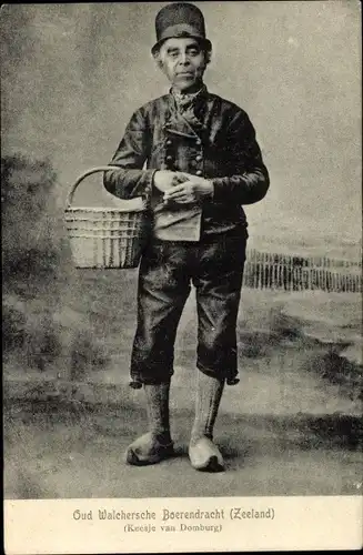 Ak Walcheren Zeeland, Oud Walchersche Boerendracht