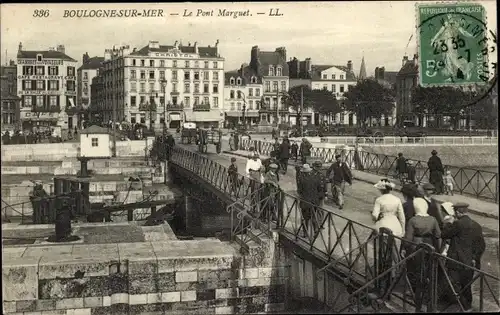 Ak Boulogne sur Mer Pas de Calais, Pont Marguet