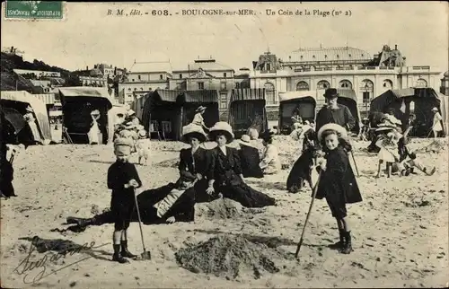 Ak Boulogne sur Mer Pas de Calais, Ecke des Strandes