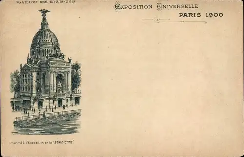 Ak-Weltausstellung Paris 1900, Pavillons der Vereinigten Staaten